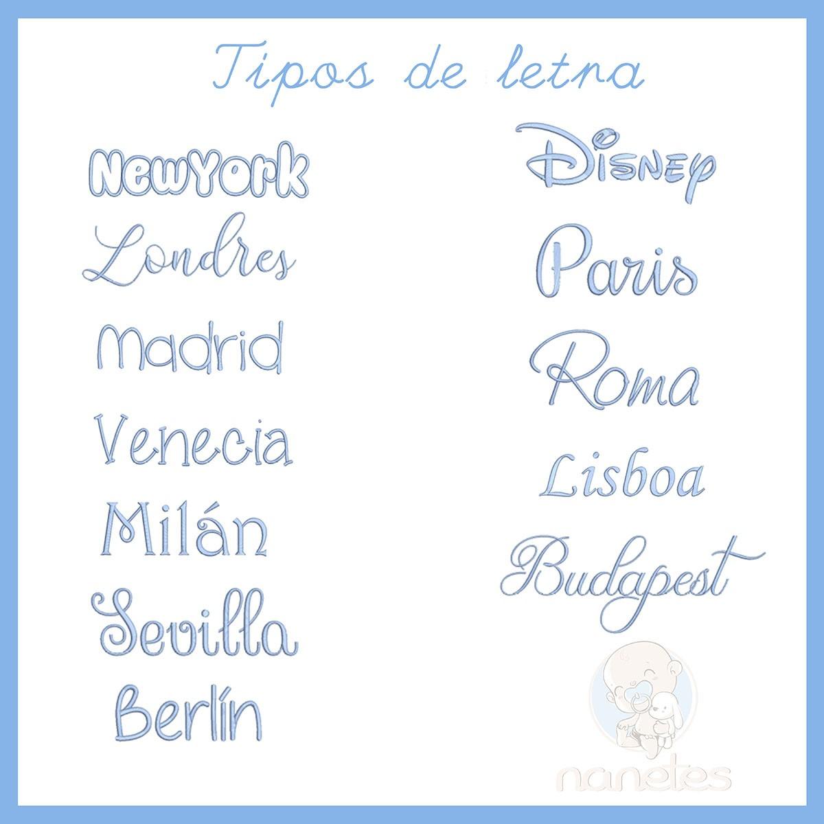 Capa de Baño Bebé Personalizada Algodón Ribete Celeste Nanetes - Nanetes #